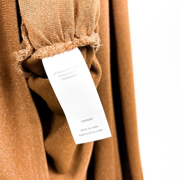 Cleo Sparkly Brown Long Sleeve Ladies Top - Picture 2 of 10